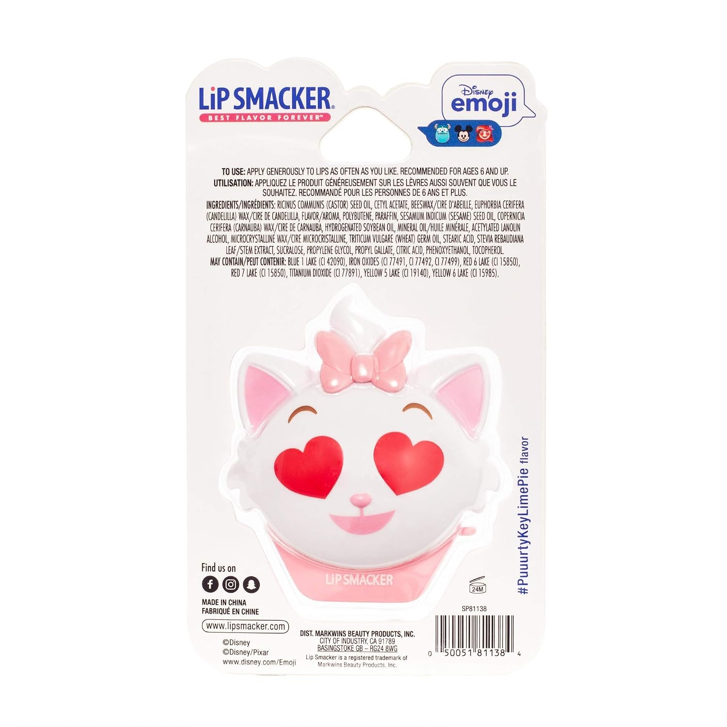 image:imageLip Smacker Disney Minnie Mouse Emoji Lip Balm Strawberry Lemonade Flavored Clear For Kids Pack of 2Puuurty Key Lime Pie